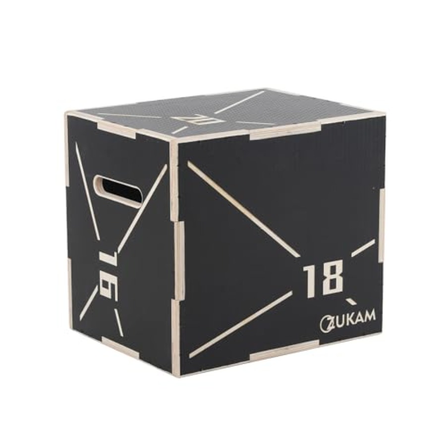 Home Gym Jump Box - Kotak Lompat Plyometric Kayu Anti-Selip 3-in-1
