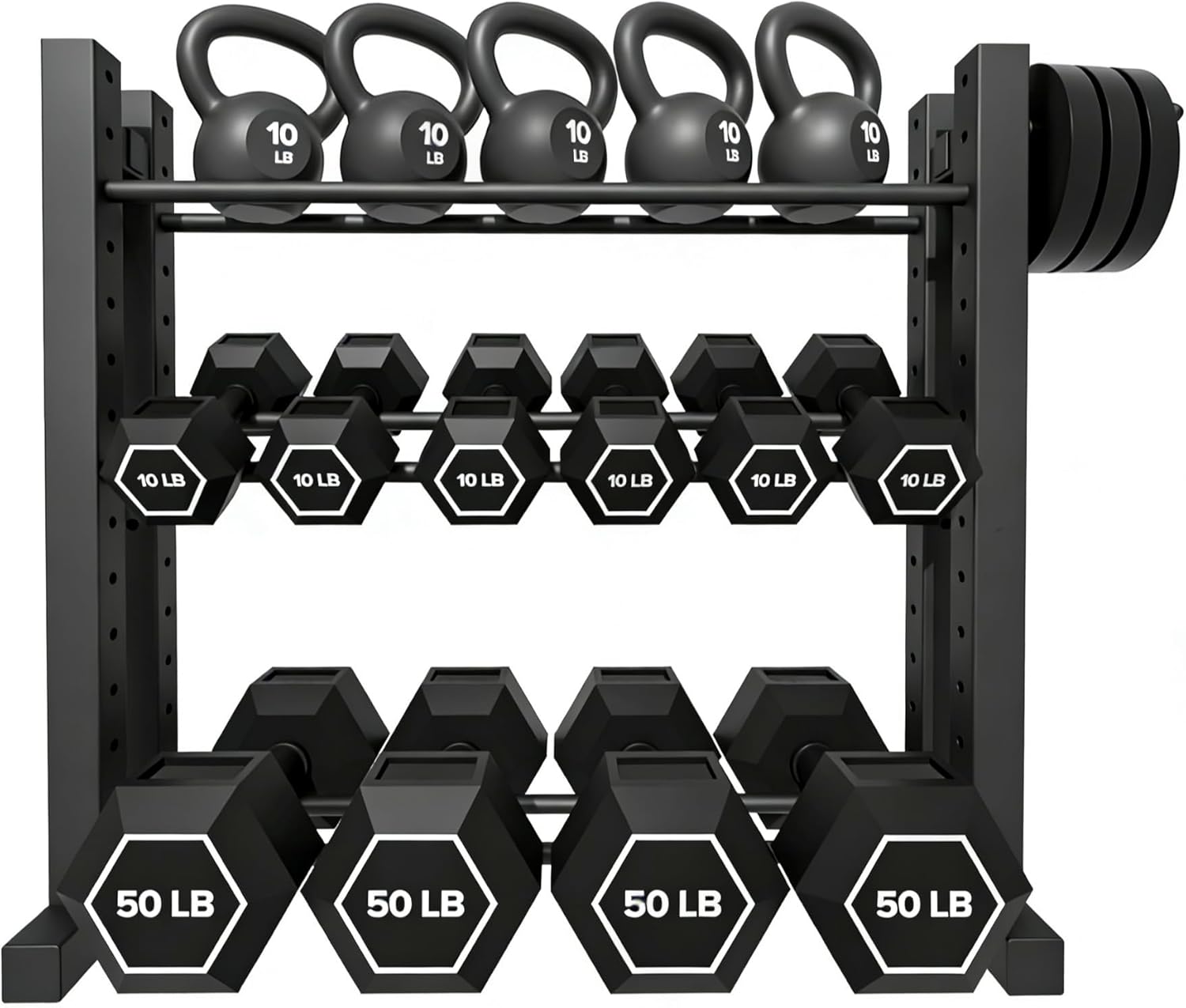 Home Gym Gym - Rak Dumbbell 3 Tingkat untuk Penyimpanan