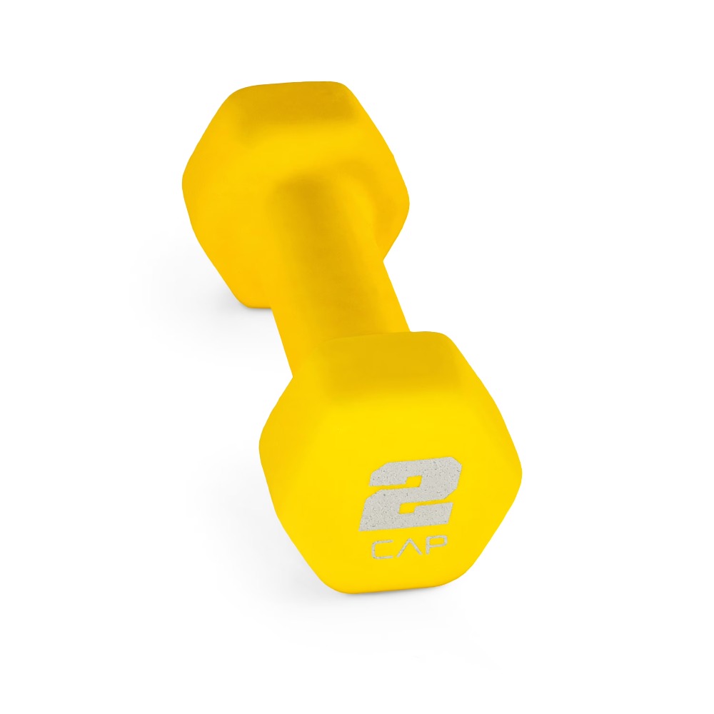 Home Gym Yellow - Dumbbell Neoprene 2lb untuk Latihan Kebugaran