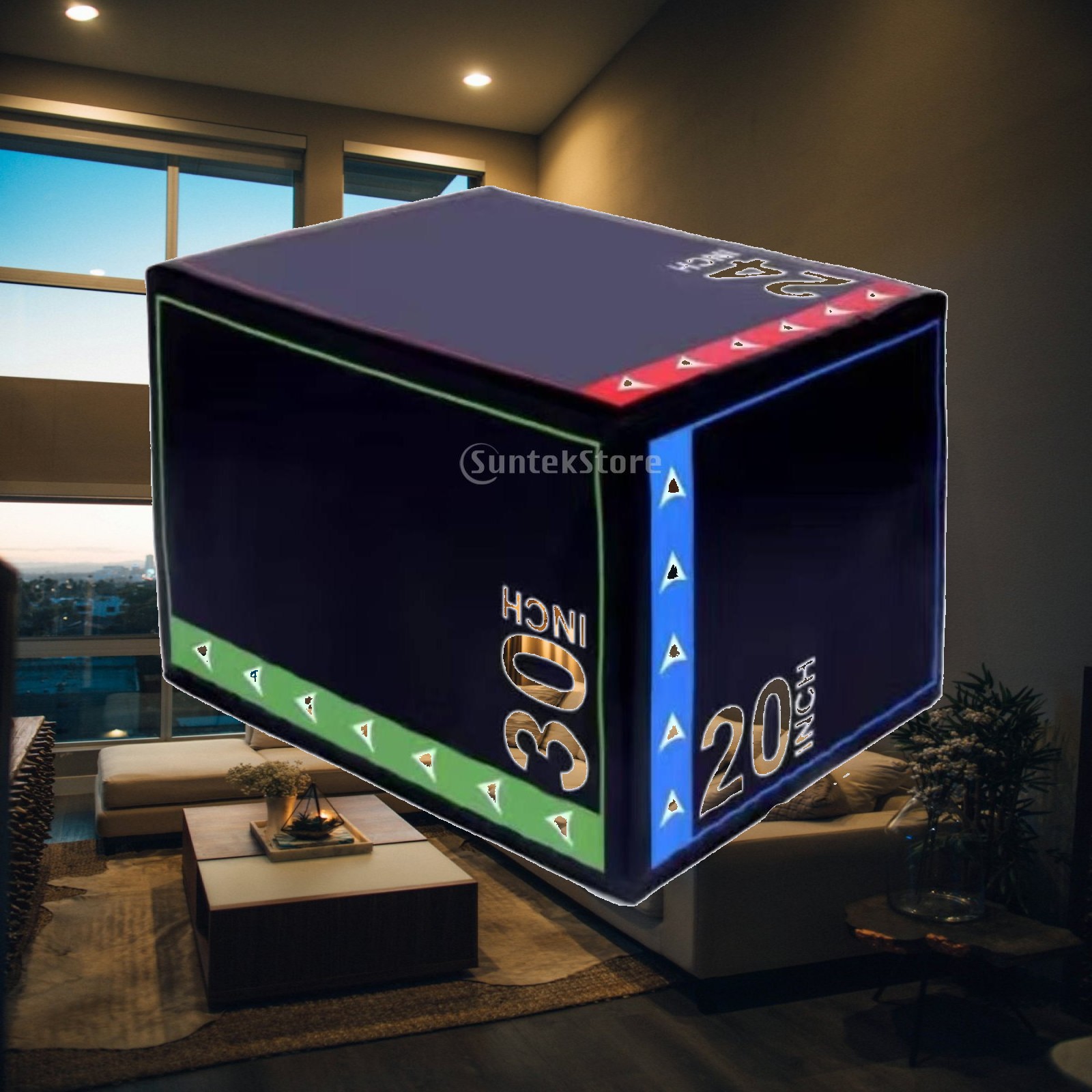 Home Gym Jump Box - Kotak Lompat Plyometric Busa Peredam Guncangan,