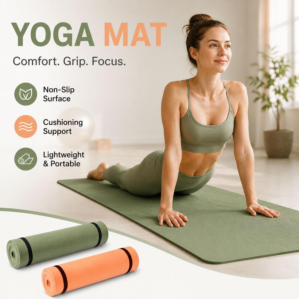 Home Gym Floor - Matras Yoga Tebal Anti-selip Matras Olahraga