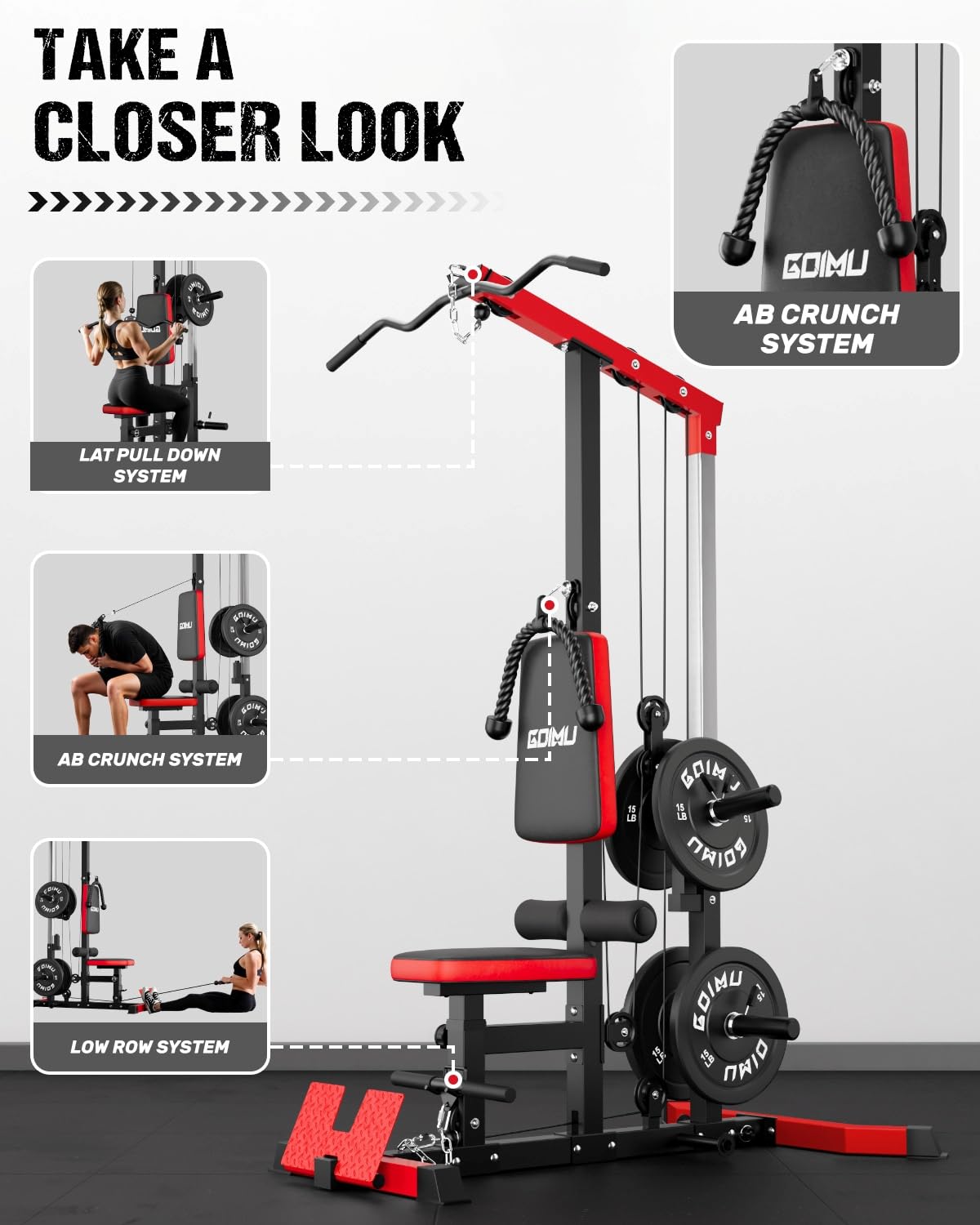 Mesin Kabel LAT Pulldown & Row - Home Gym Lat Pulldown Machine ulasan dan harga