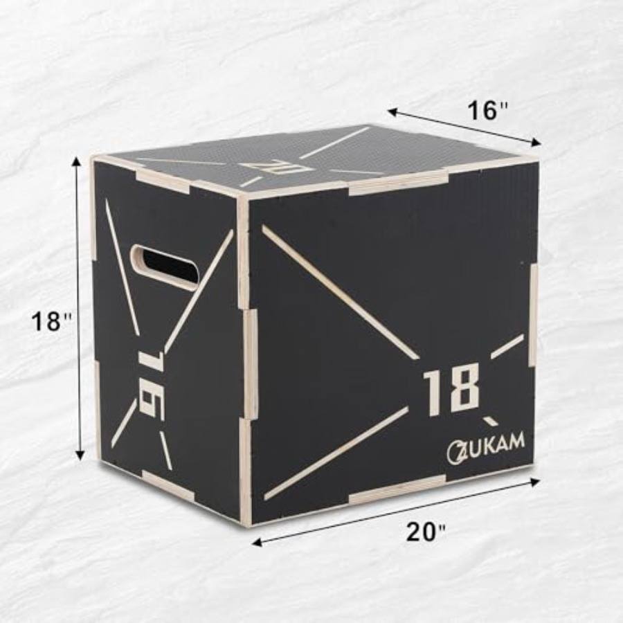 Kotak Lompat Plyometric Kayu A - Home Gym Jump Box ulasan dan harga