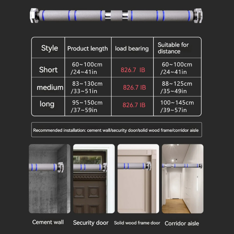 Pintu Teleskopik Pull Up Bar A - Suspension Trainer Door ulasan dan harga