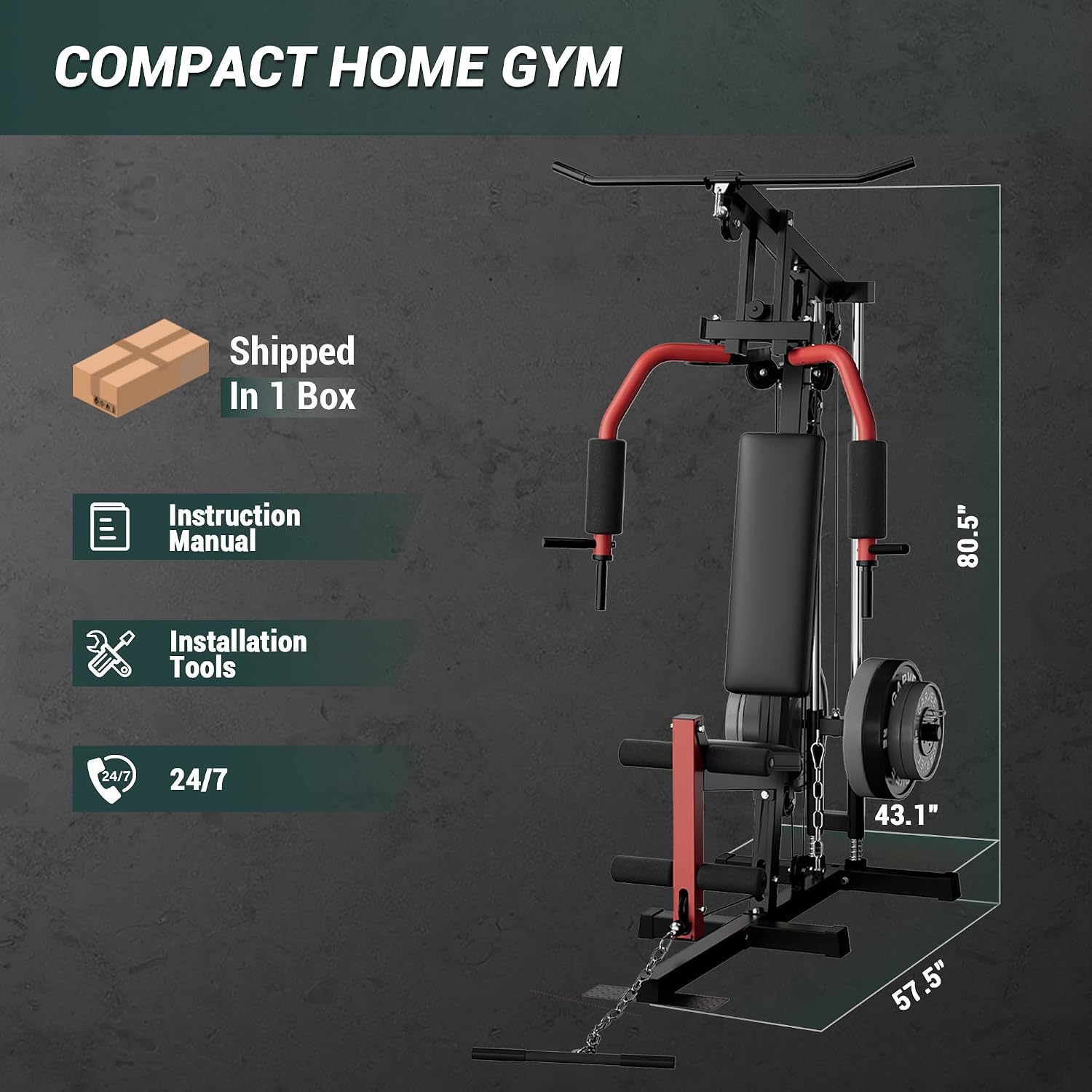 Mesin Gym Rumah untuk Seluruh  - Home Gym Lat Pulldown Machine ulasan dan harga