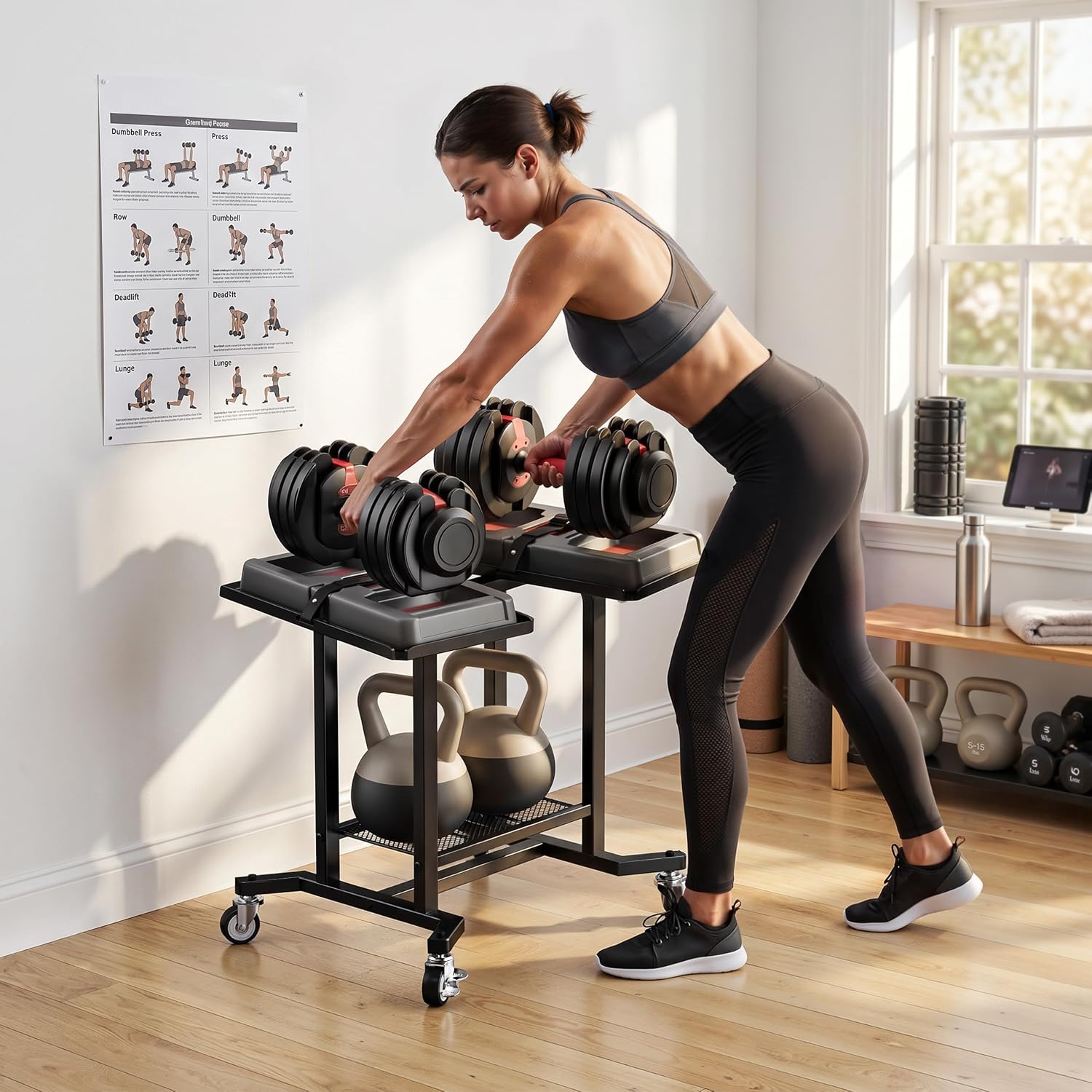 Rak Dumbbell Adjustable, Stand - Home Gym Floor ulasan dan harga