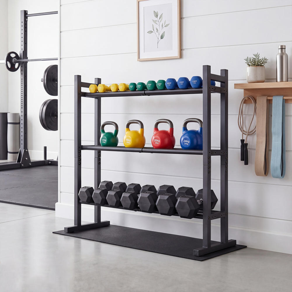 Rak Dumbbell 3 Tingkat Heavy D - Home Gym Equipment ulasan dan harga