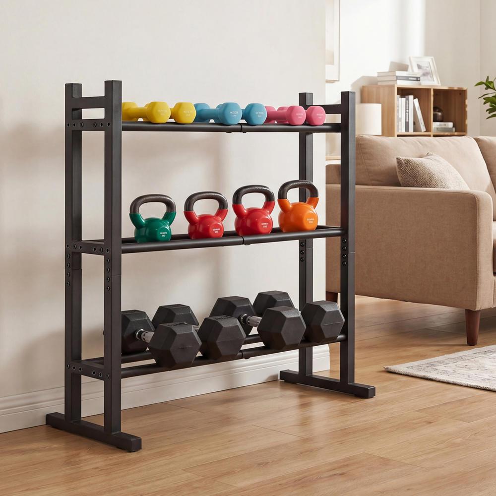 Rak Dumbbell 3 Tingkat Heavy D - Home Gym Equipment ulasan dan harga